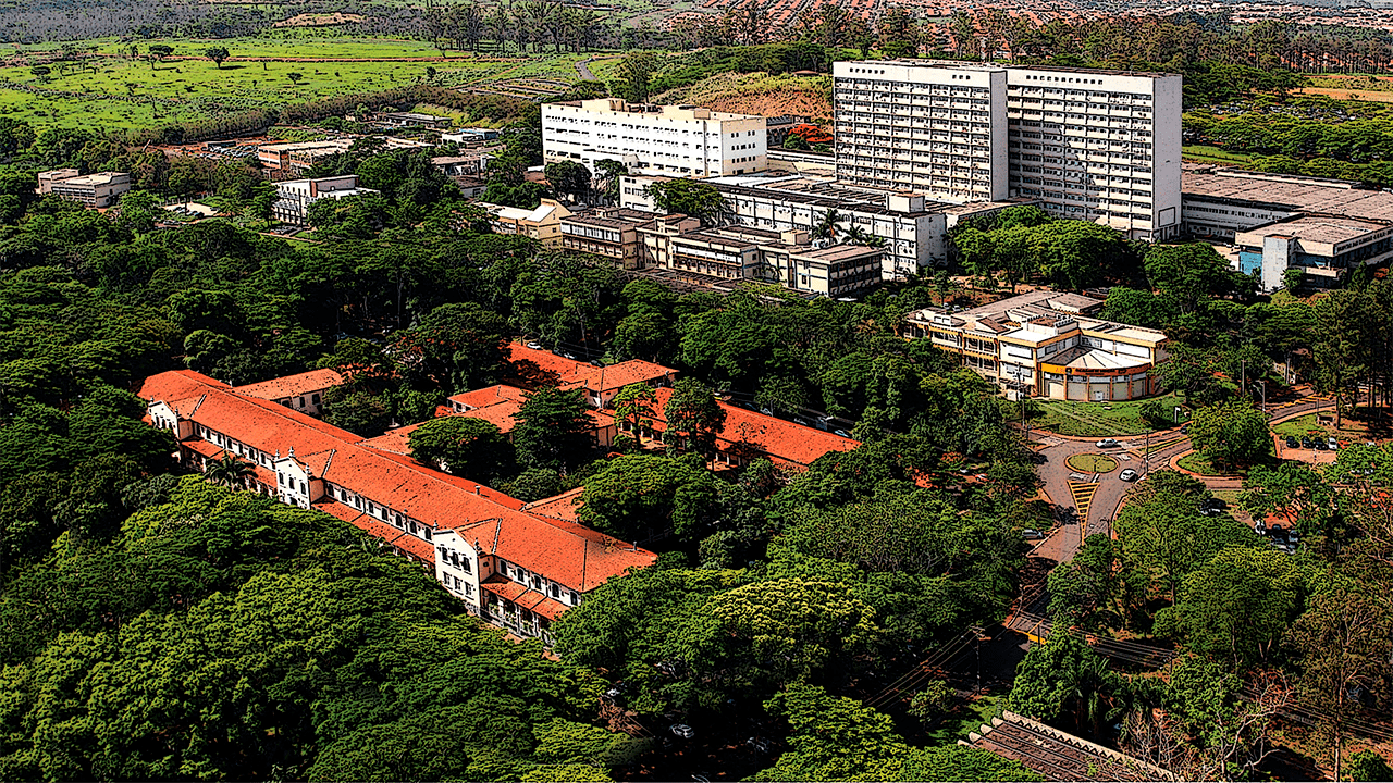 Exibe o campus de Ribeirão Preto